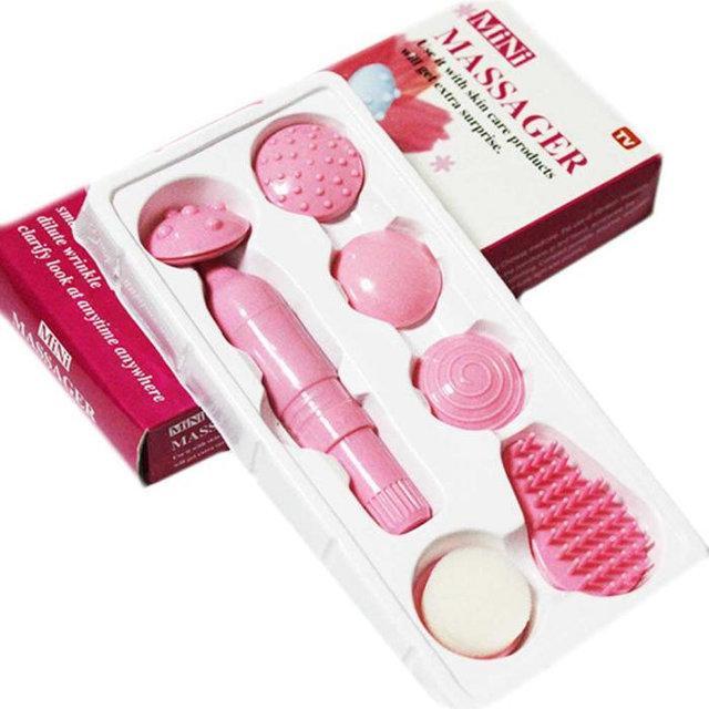 Массажер для лица Mini Massager, ручной массажер с насадками PR1
