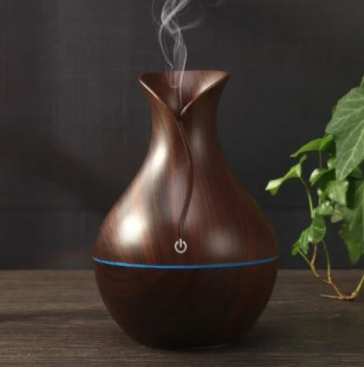 Увлажнитель воздуха ТЕМНО-КОРИЧНЕВЫЙ Humidifier Ultrasonic Aroma c подсветкой | Очиститель воздуха PR2