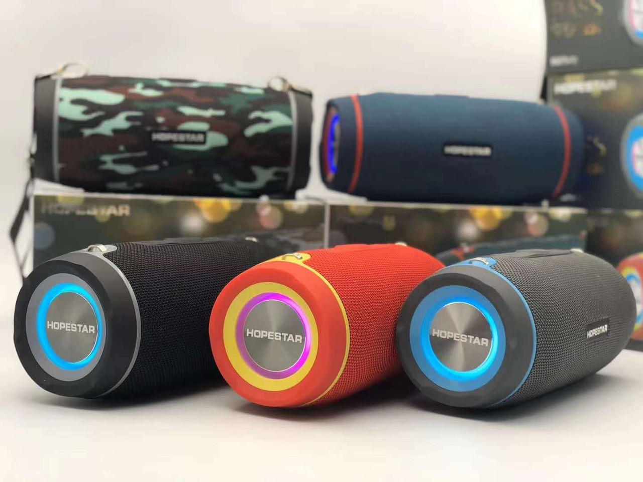 Портативная Bluetooth колонка с динамичной подсветкой Hopestar H45 Party водонепроницаемая