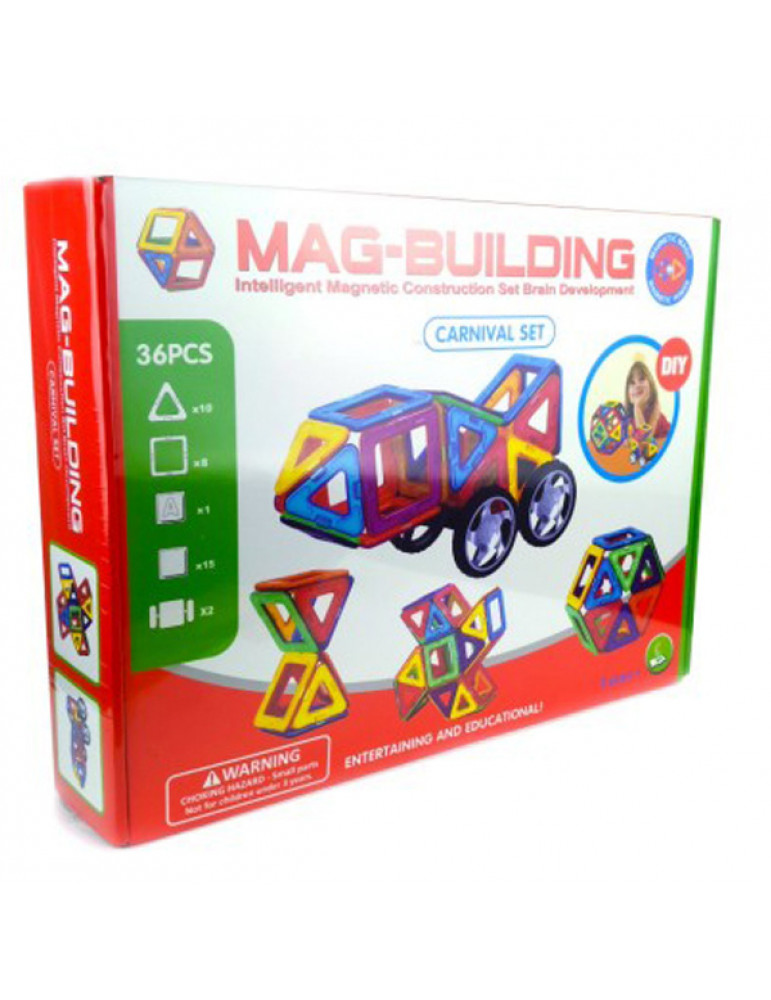 Магнітний конструктор Mag Building на 36 деталей ∙ Конструктор-головоломка для дітей