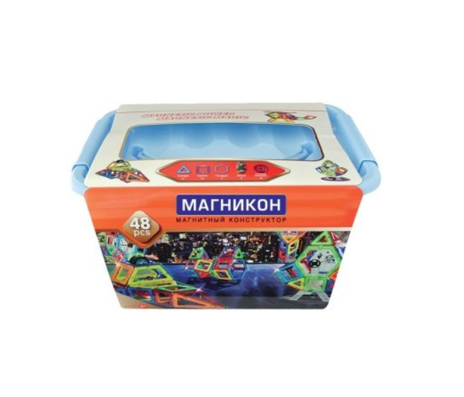 Магнитный конструктор Магникон чемодан на 48-деталей Головоломка для детей