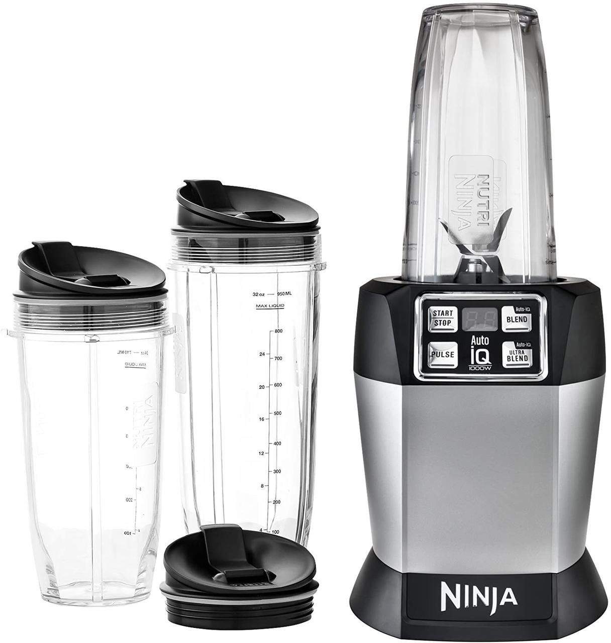 Розумний блендер Nutri Ninja Auto iQ для приготування смузі, соків та коктейлів, 1000 Вт