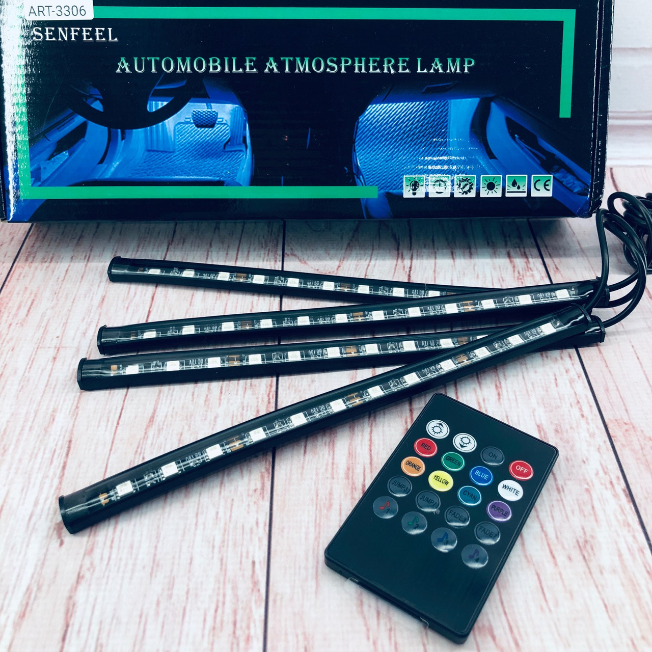 Универсальная автомобильная Rgb подсветка Led влагозащитная | Подсветка ковриков, автотюнинг