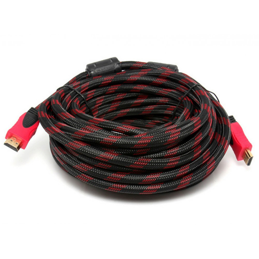 Кабель HDMI - HDMI 1080p позолоченный усиленный в обмотке 10 метров PR4