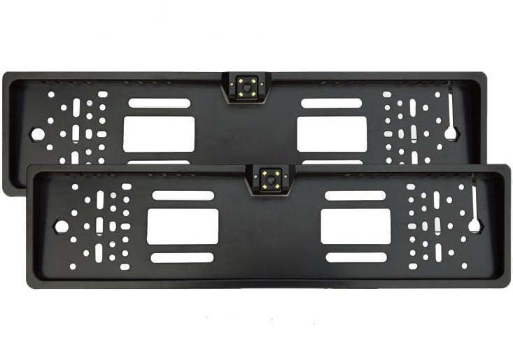 Камера заднего вида в авто номерной рамке с 16 LED подсветкой Black PR4