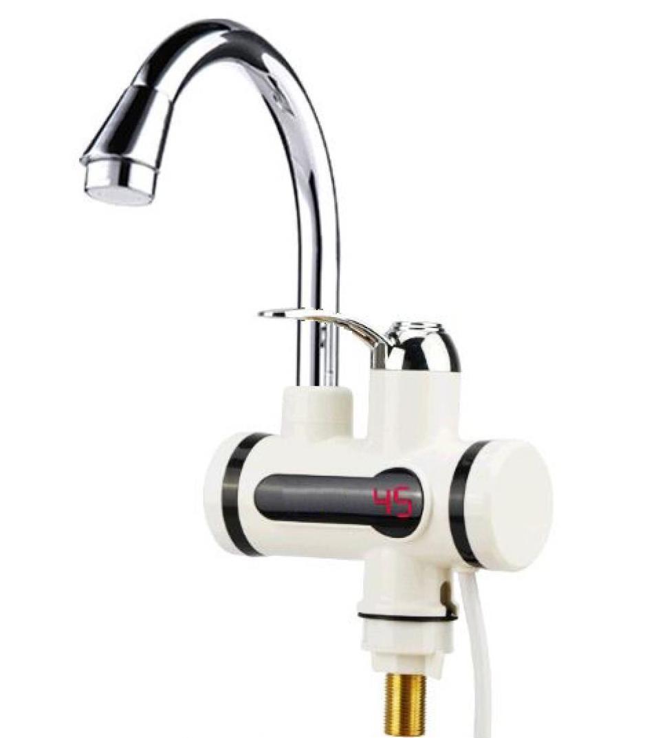 Водонагреватель проточный бойлер – кран с LCD дисплеем Delimano Water Heater Digital RX002 ∙ Нижнее подключение