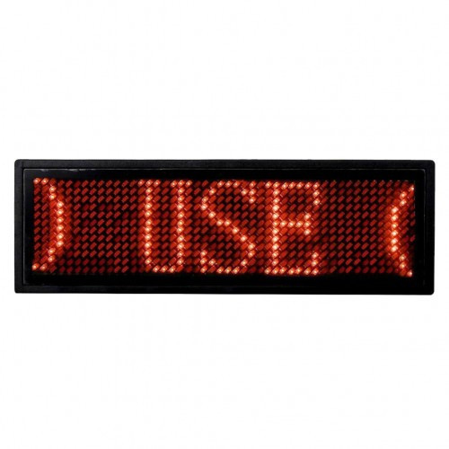 Електронний LED бейдж з біжучим рядком UKC B1248 ∙ Світлодіодна LED вивіска – бейджик