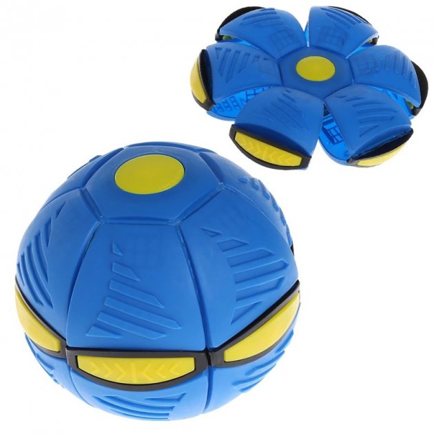 Складаний м9;яч-трансформер Flat Ball Disc з LED підвіткою для фрісбі та активних ігор
