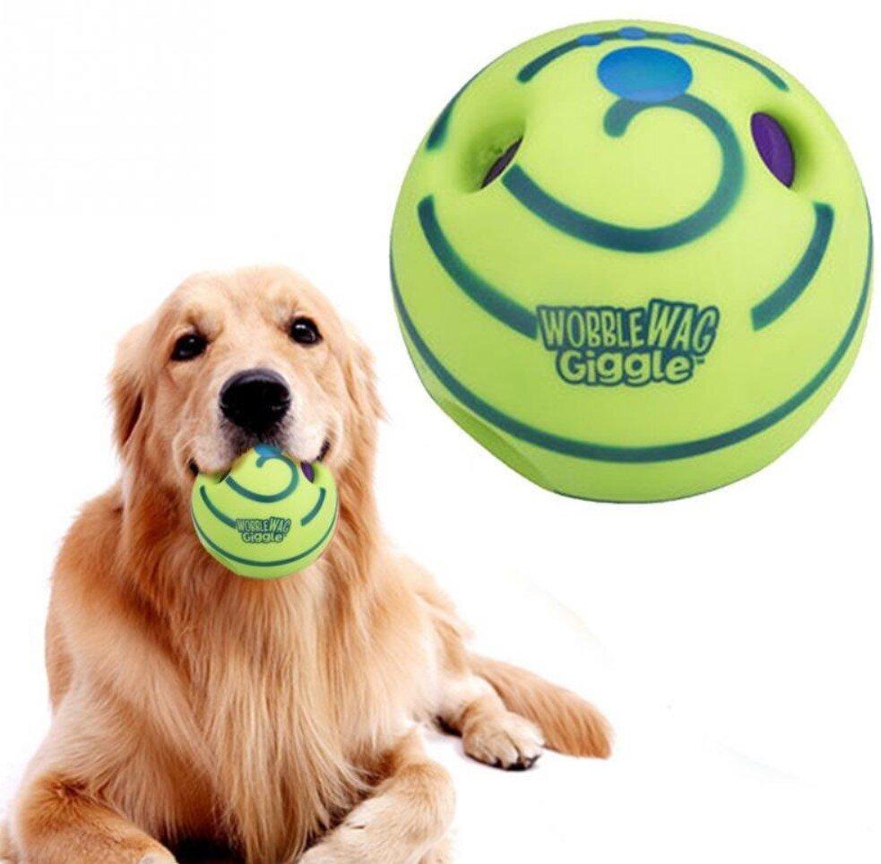 Іграшка для собак зі звуком Wobble Wag Giggle гигикаючий м9;яч для гри з собакою