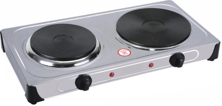 Электрическая настольная плита BOMA TH-04A-1 Hot Plate ∙ Блинная керамическая плита из нержавеющей стали на 2 конфорки