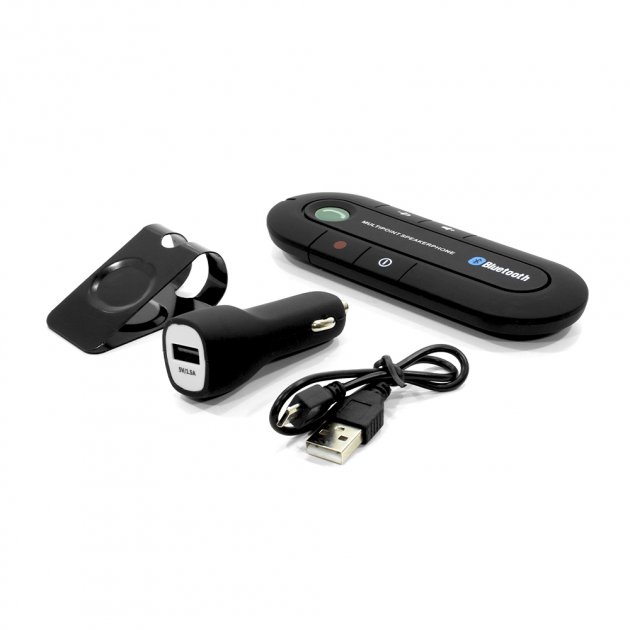 Гучний зв9;язок Lesko Car Kit Bluetooth-спікерфон гарнітура в авто Hands Free Блютуз 4.1 ∙ Автомобільний гучномовець з функцією запису