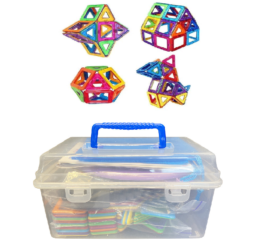 Магнітний конструктор Magic Magnet у валізі, 40 деталей ∙ Дитяча 3D головоломка для створення об9;ємних моделей