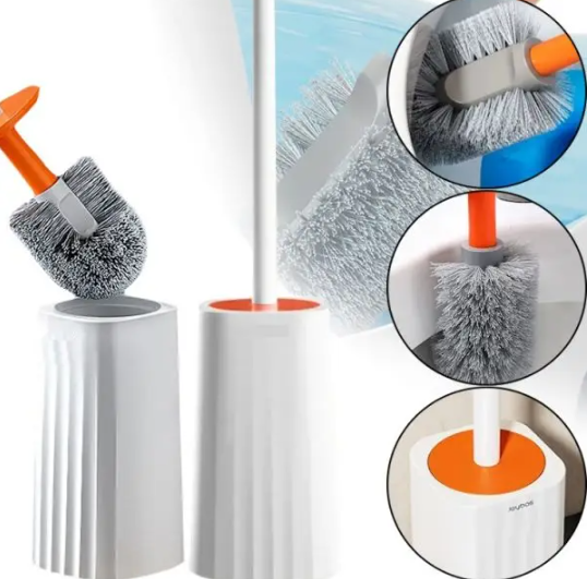 Туалетний йоржик Toilet brush з вигнутою щіткою для важкодоступних місць · Щітка чистяча для унітазу