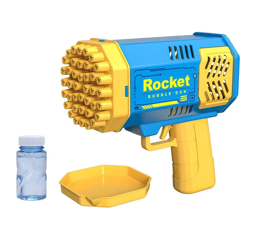 Генератор мильних бульбашок Bazooka Rocket Bubble Gun 69 • Гарматa для мильних бульбашок з отворами та підсвіткою