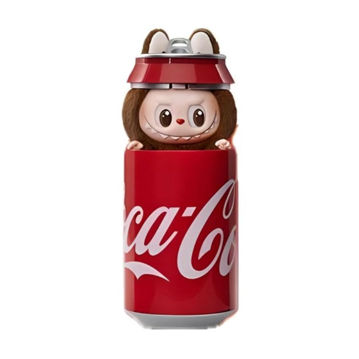 Колекційна м’яка іграшка-брелок Labubu Coca-Cola Surprise • Лімітована плюшева фігурка Лабубу в упаковці-сюрпризі 17 см