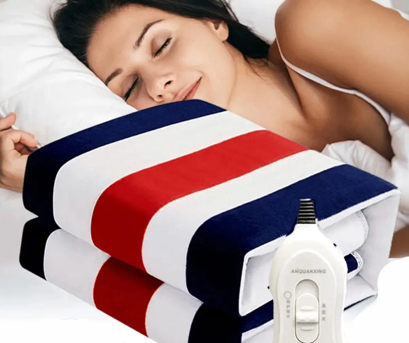 Електричне зігрівальне простирадло – матрац з підігрівом Electric Blanket, 150х70 см ∙ Електропростирадло електроматрац з сумкою