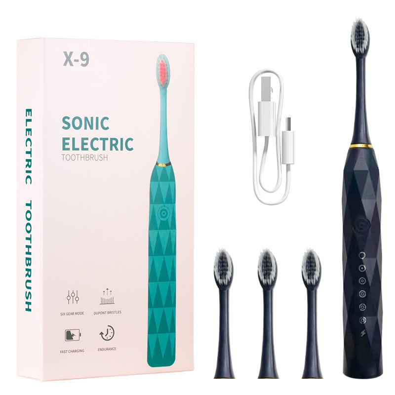 Звукова зубна щітка Sonic E-X9 з ультразвуковою технологією ∙ Зубна щітка Sonic E-X9 з 4 насадками