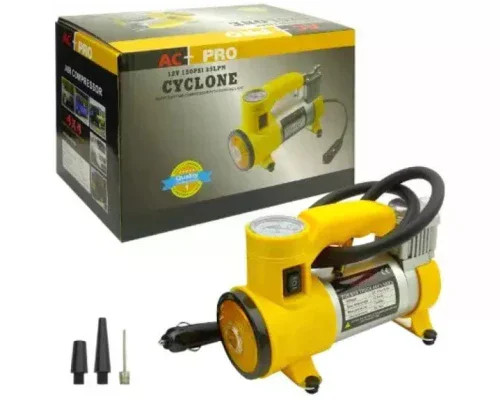 Автомобільний компресор 12V 150 PSI 35 LPM Cyclone Air Compressor • Портативний компресор для підкачки шин авто, мотоцикла та велосипеда
