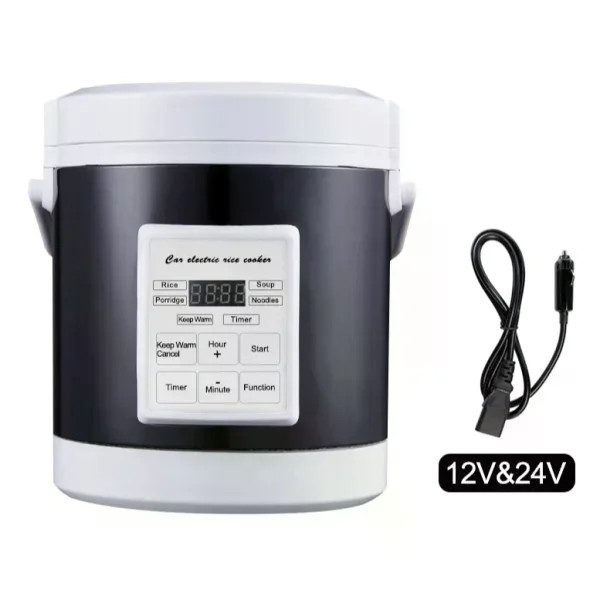 Автомобільна мультиварка Car Multivarka 12V/24V • Мультиварка в машину для легкового авто, фури, подорожей і комфортного приготування їжі в дорозі