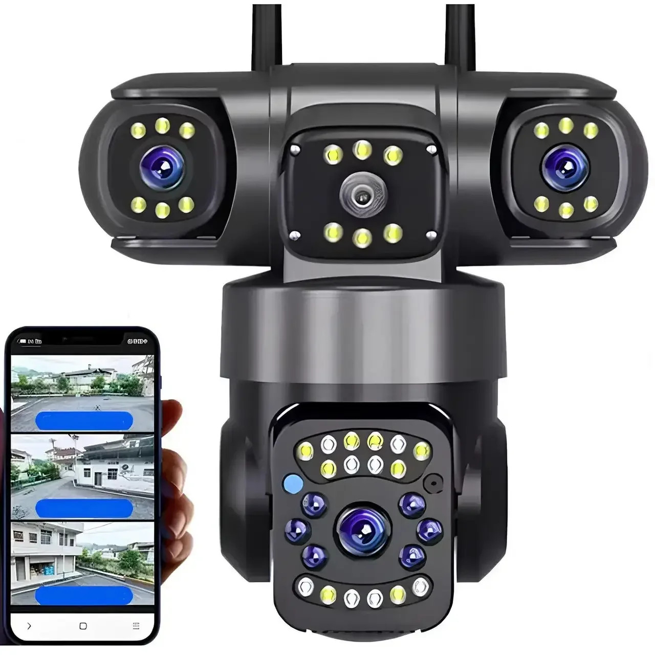 Вулична поворотна камера 4G Smart Camera SO-14 • Камера відеоспостереження з SIM-карткою для дому, дачі та бізнесу • Розумна IP камера для зовнішнього спостереження та віддаленого контролю
