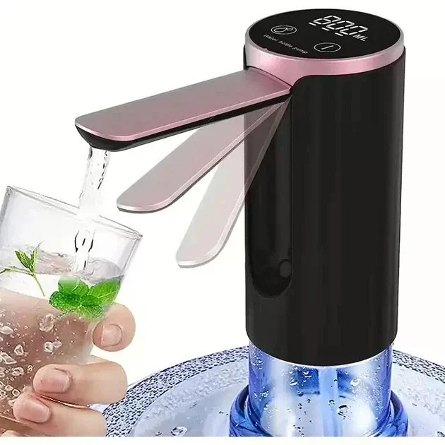 Автоматична помпа для води LY-1081 з USB-зарядкою • Електричний диспенсер Water Dispenser для бутля, дому, офісу та дачі