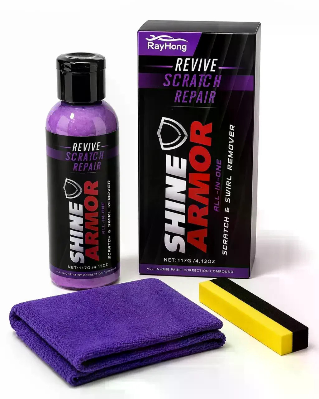 Засіб для видалення подряпин Shine Armor Revive Scratch Repair • Поліроль для кузова автомобіля від потертостей, дрібних слідів і поверхневих дефектів