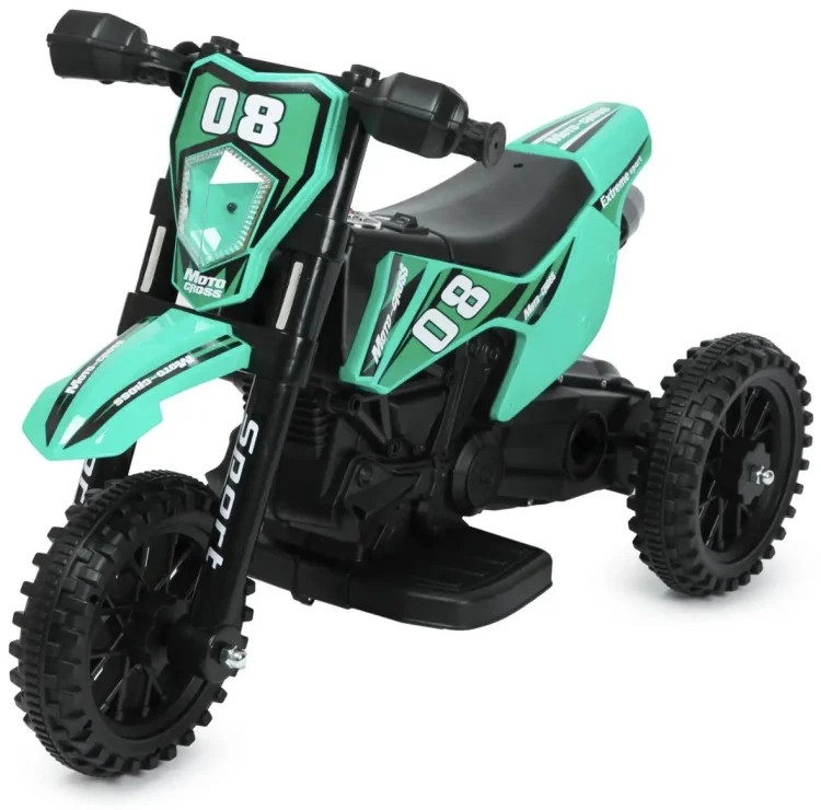 Дитячий електромотоцикл Cool Mountain 26X-130 зелений з LED і музикою • Дитячий електричний мотоцикл Cool Mountain 26X-130 з пультом, USB та акумулятором зелений