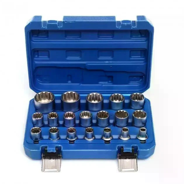 Набір 12-гранних торцевих головок KD10348 21 шт 1/2″ • Комплект головок KD10348 8–36 мм у кейсі для авто, гаража та ремонту