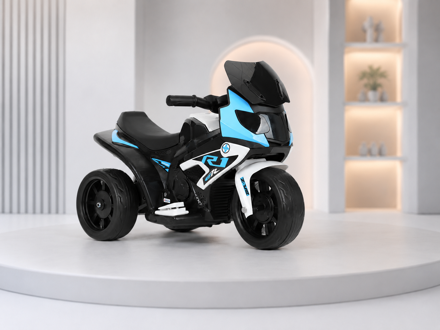 Дитячий електро-трицикл K160 Блакитний / Дитячий електромотоцикл акумуляторний