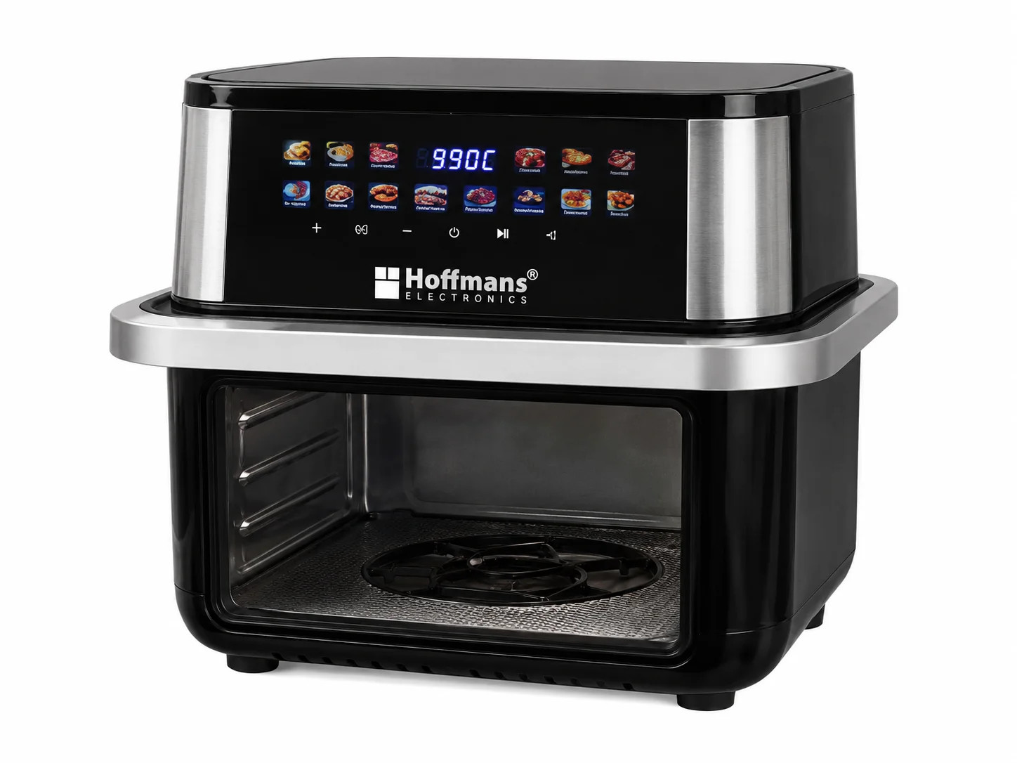 Аерофритюрниця Hoffmans HM-792 15 л • Мультипіч-аерогриль Hoffmans 2400 Вт із двома ТЕНами та сенсорним керуванням