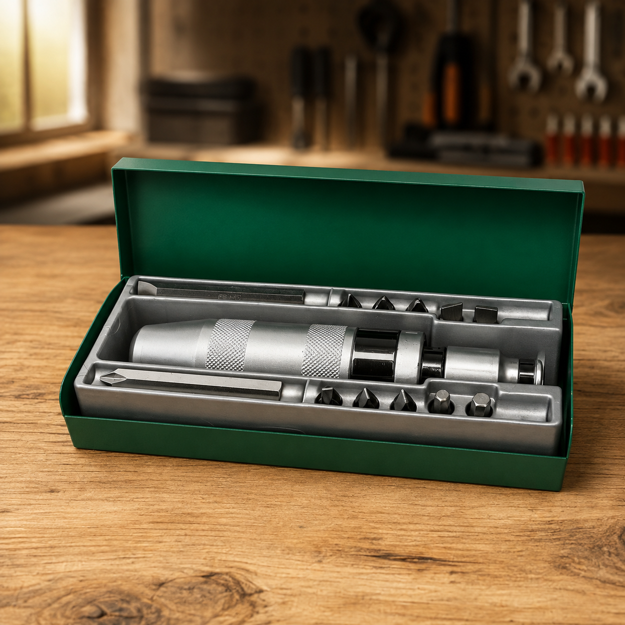 Універсальний набір ударних біт із ударно-поворотною викруткою Impact Screwdriver Set 12 біт у кейсі