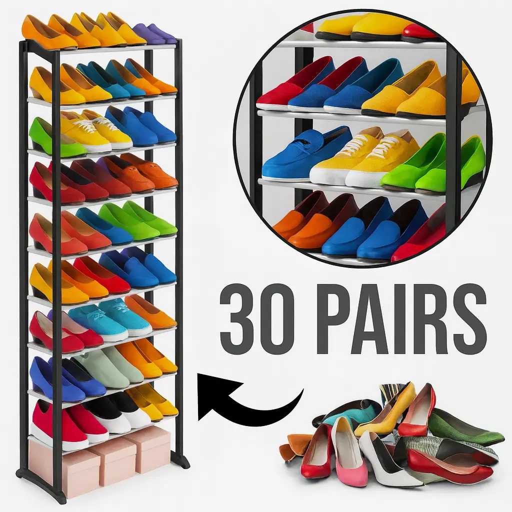 ОЧЕНКА! Полиця для взуття на 30 пар Amazing Shoe Rack (Плохе паковання 2726)