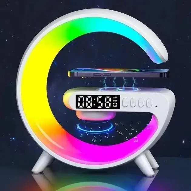 УЦІНКА! Розумний Нічний світильник G63 з Bluetooth (Не працює бездротова зарядка 3208)