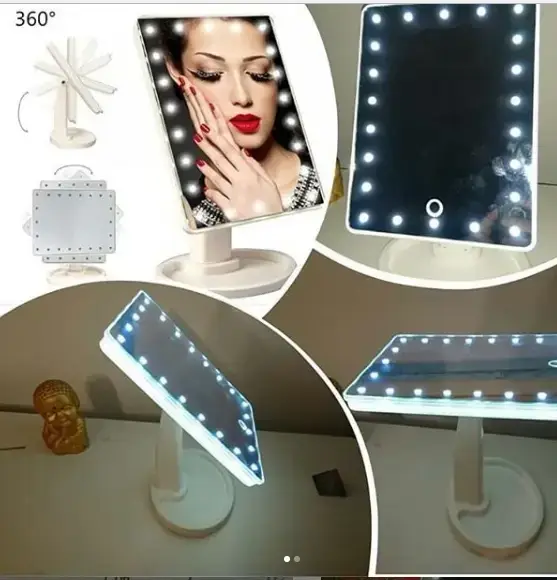 УЦІНКА! Дзеркало настільне з підсвіткою LED — бренд Large Led Mirror (Плохе паковання, пошкодження на дзеркалі 3225)