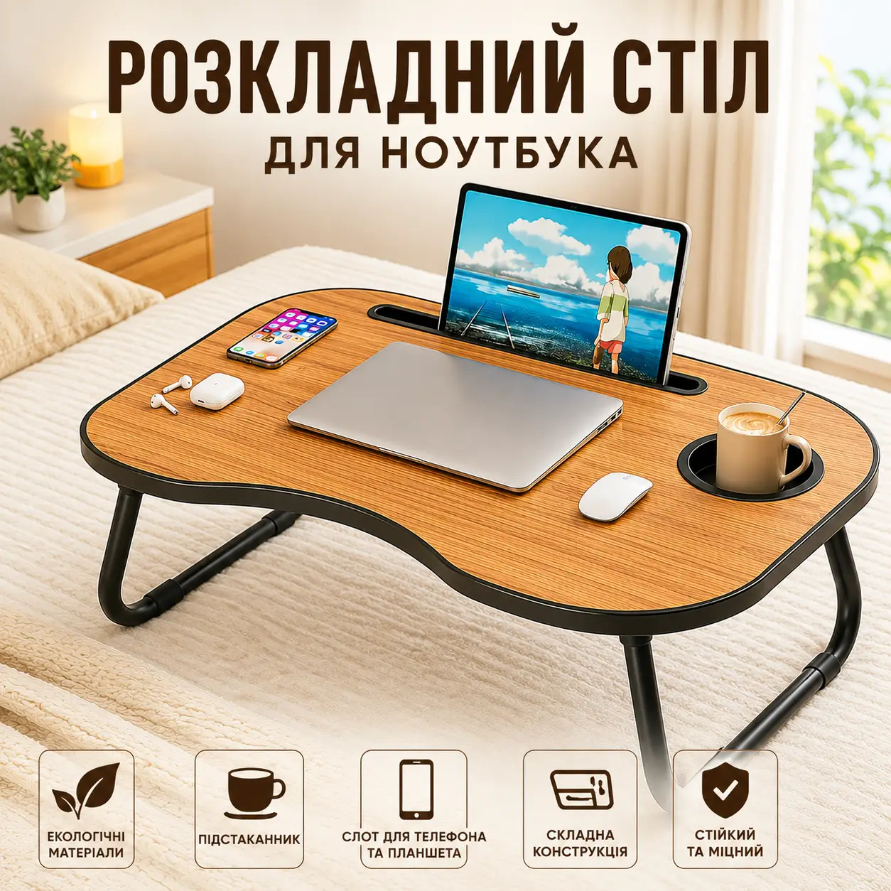 Столик міні (AWS-W-019) (Коричневий)