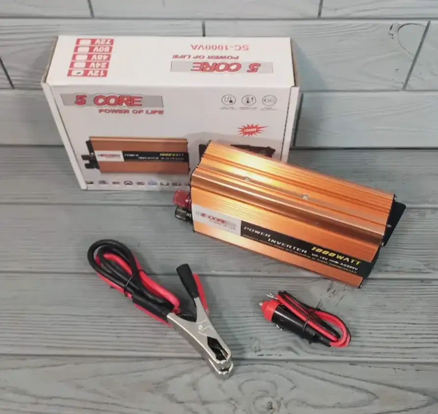 Перетворювач напруги 12V-220V 1000W/інвертор автомобільний 1000W 12 V UN-3054 (work 660W)