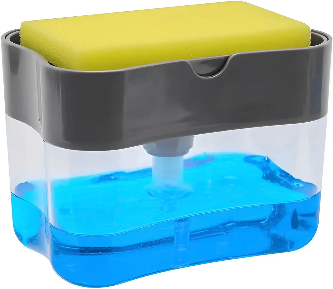 Органайзер для мочалок з мильницею та дозатором Soap Pump Sponge Caddy SPSC30 PP