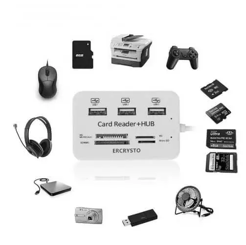 Картридер для читання карт-концентраторів HUB USB Combo 2.0 USB/MS/MS Pro DUO/SD/M2/MMC/MicroSD