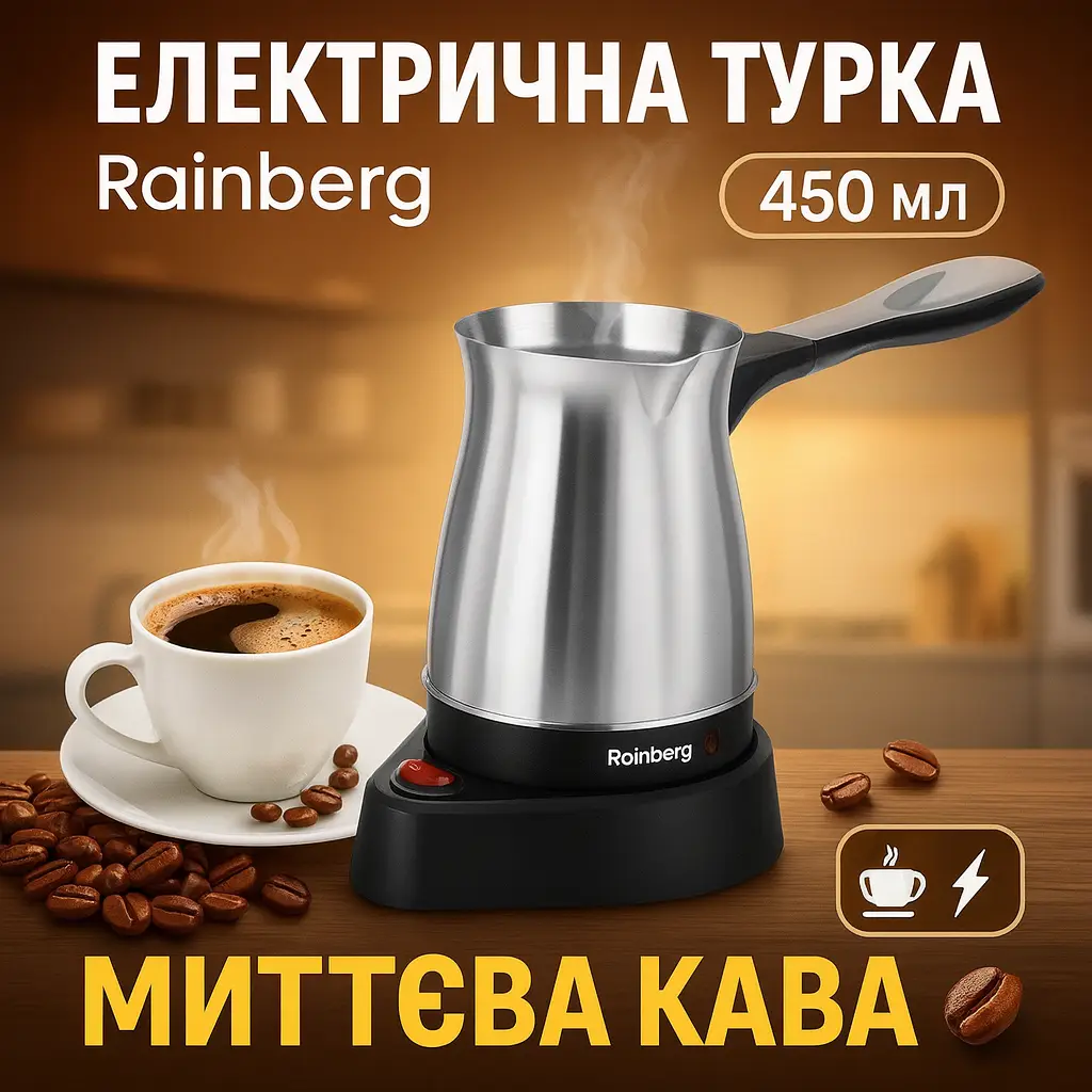 Турка Електрична Кавоварка Rainberg RB-612