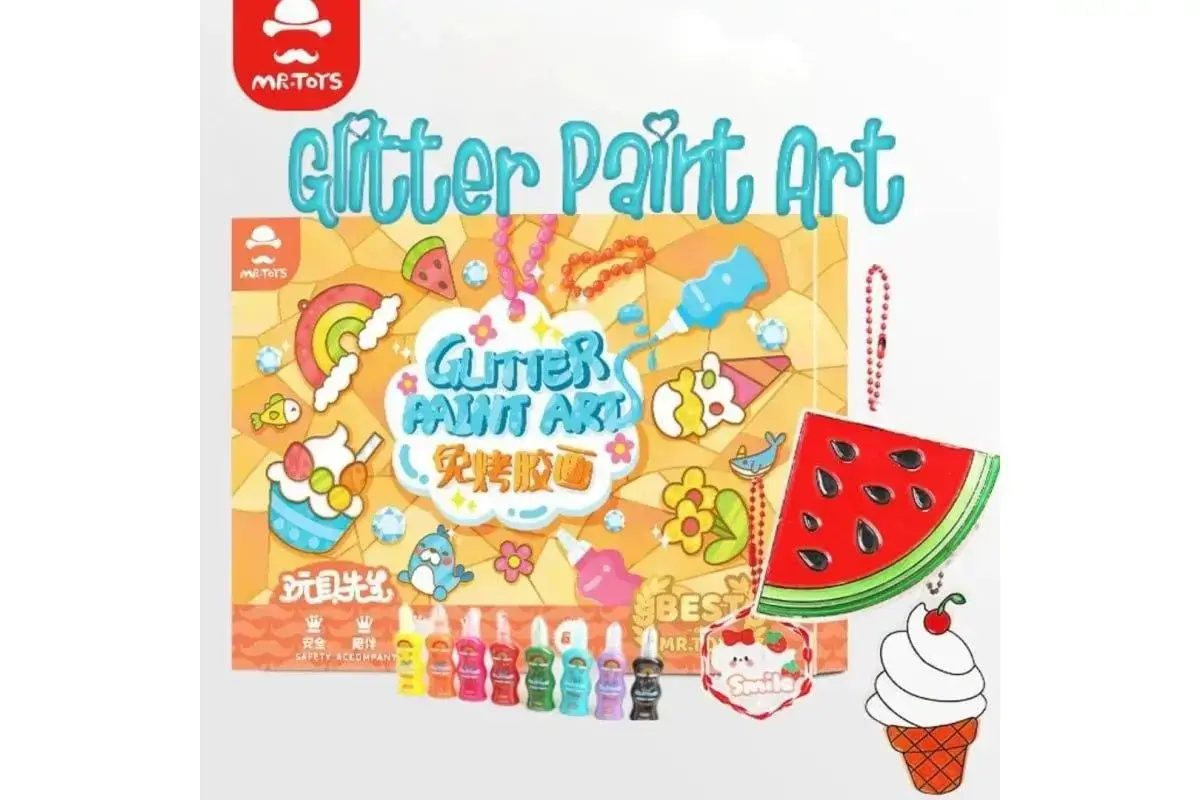 Набір для виготовлення брелоків із блискітками Glitter Paint Art