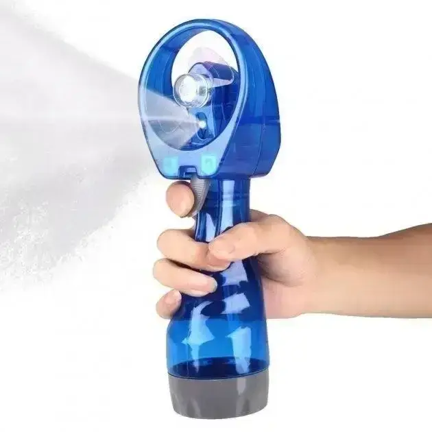 Вентилятор ручний Water Spray Fan зі зволожувачем <unk> Портативний ручний мінівентилятор BLUE