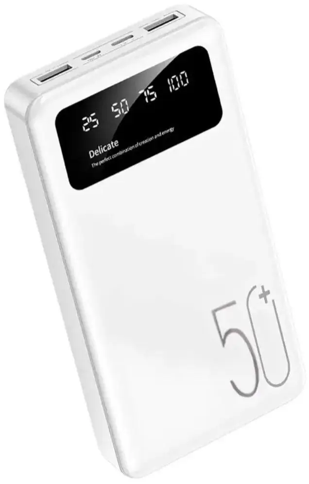Зарядний пристрій Power Bank Viaking N5 50000 mAh. повербанк з дисплеєм і ліхтариком
