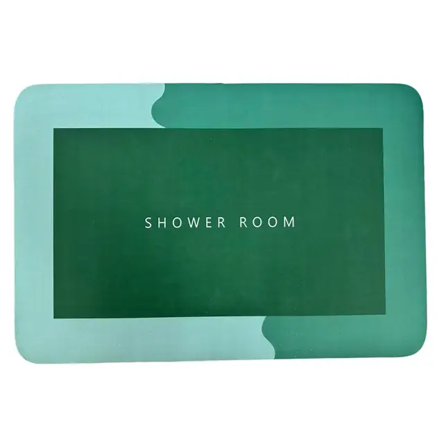 Килимок суперпоглинальний для ванної кімнати Shower Room 40 х 60 см Прямокутний Зелений