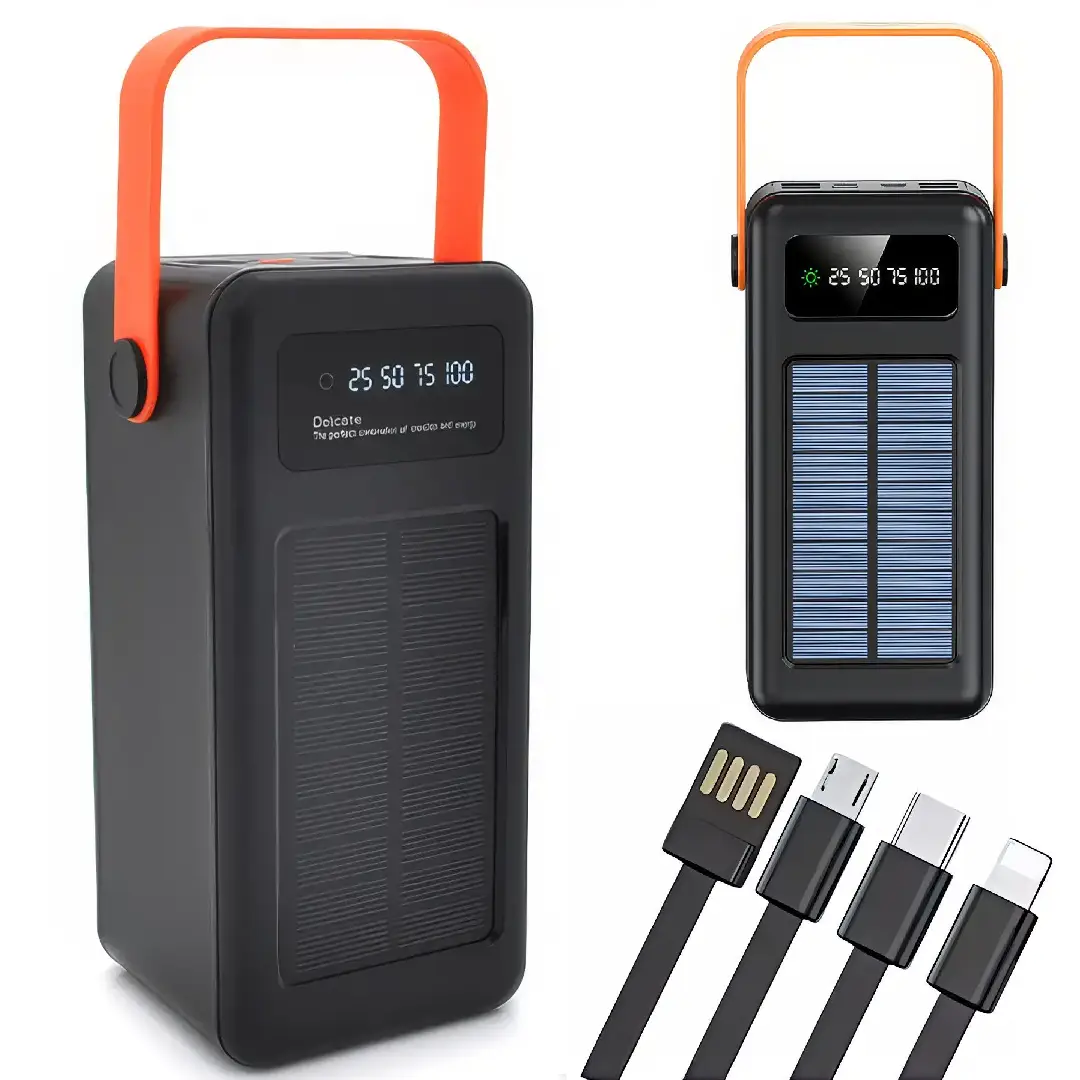 Портативний зарядний пристрій із сонячною панеллю Power Bank YM-639 CX Зовнішній акумулятор на 120000 mAh