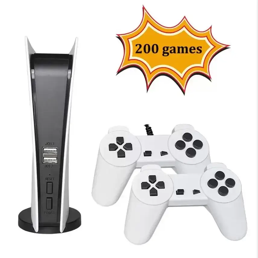 Ігрова консоль ретроприставка для телевізора Dendy Game Station GS5 200 ігор 8 Bit