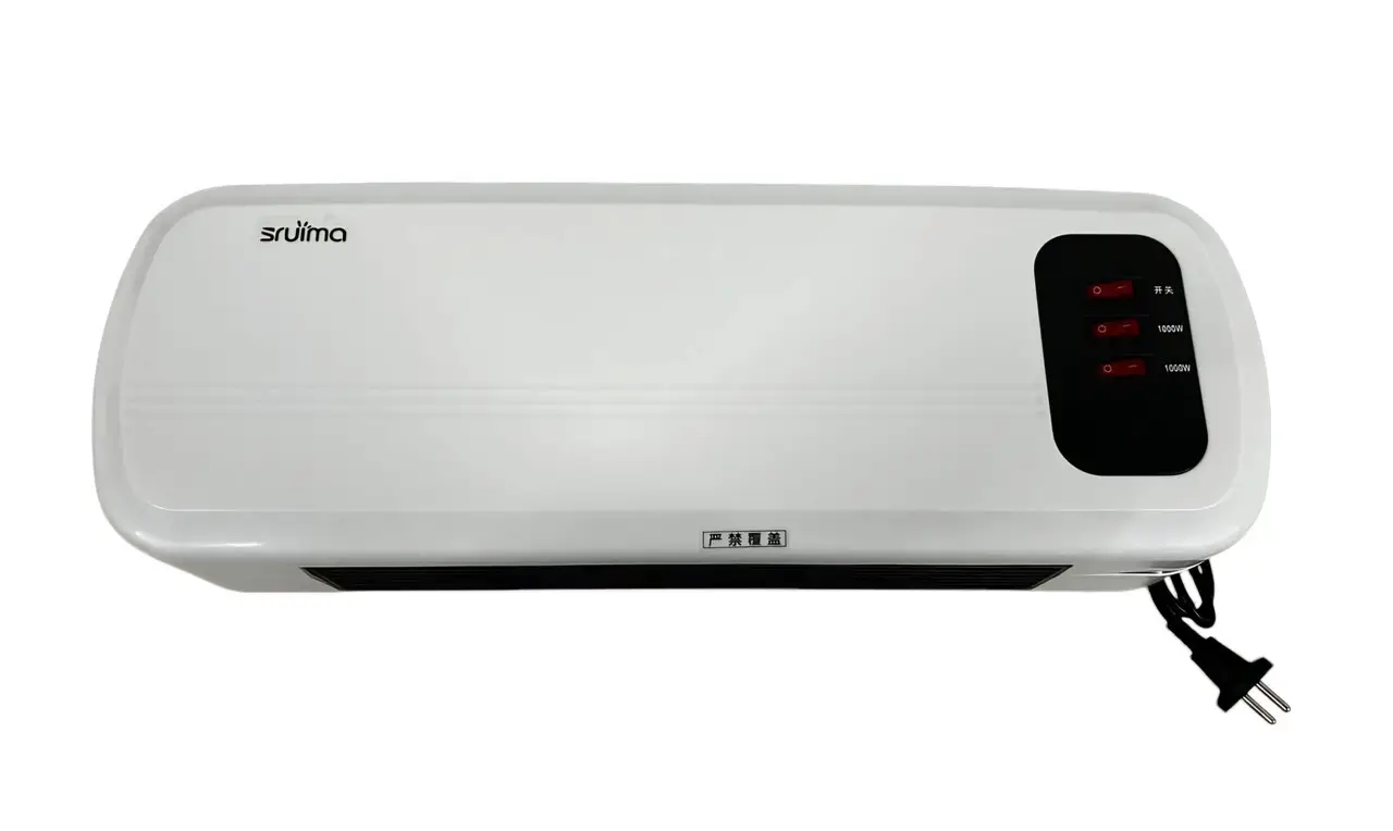 Тепловентилятор Sruima QT-26 2000 Вт для приміщення 20 м2/настінний керамічний/3 режими роботи