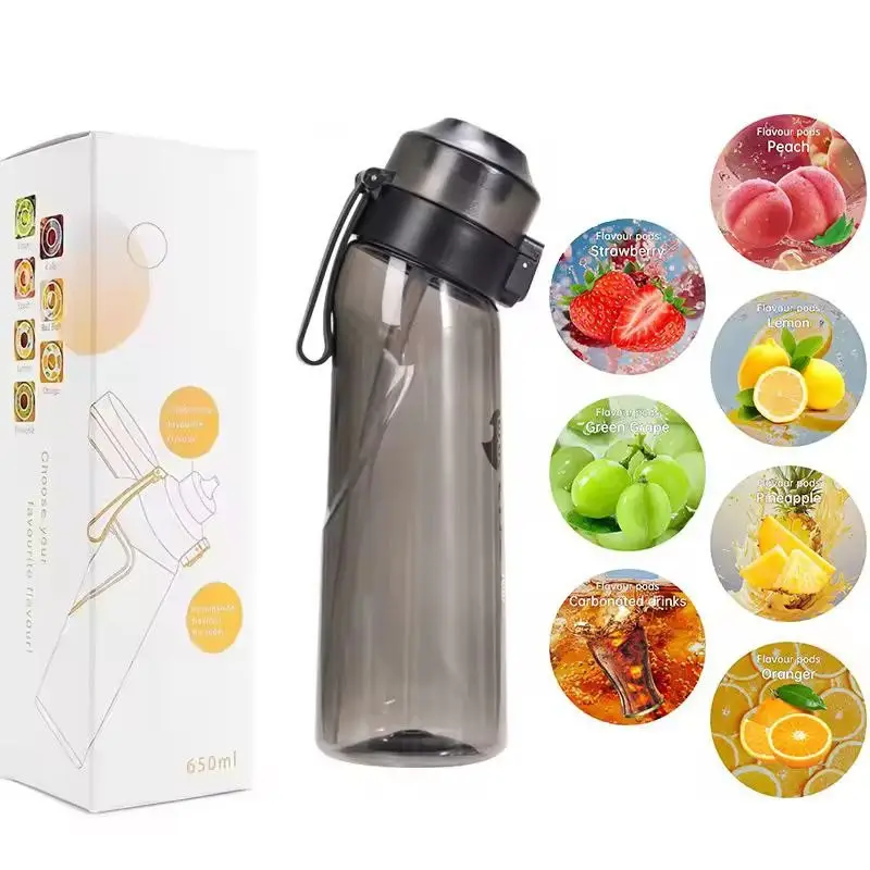 Пляшка ароматична спортивна для води Air Up Bottle 650 мл + 7 капсули Чорний