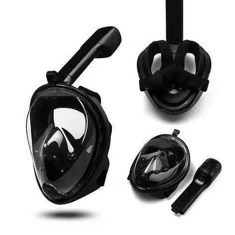 Маска для підводного плавання дайвінгу Tribord Easybreath Black Водолазна маска кріпленням для камери