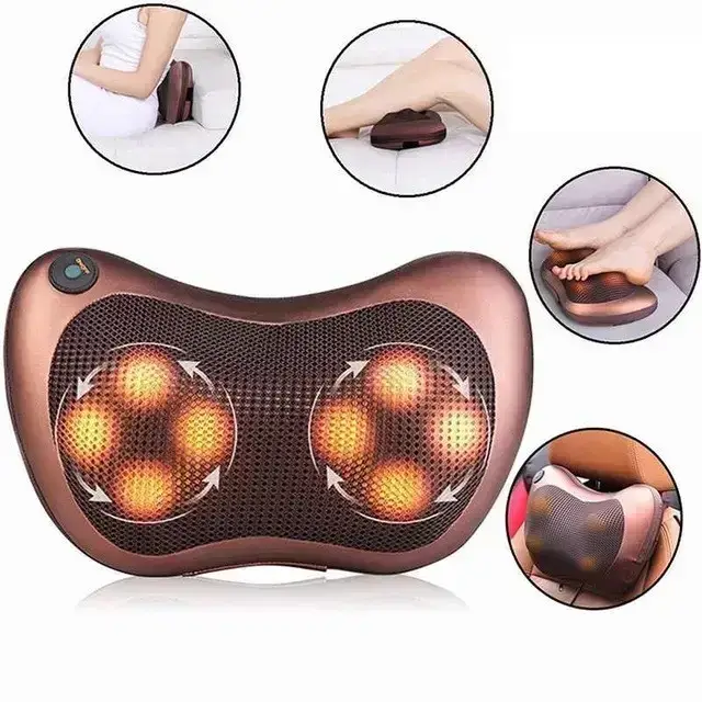 Роликова масажна подушка для спини та шиї Massage pillow | масажна подушка | масажер із підігрівом
