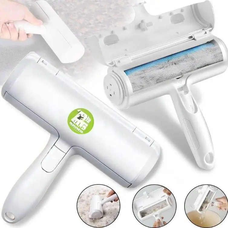 Щітка для збирання та видалення шерсті тварин Біла Pet Hair Remover Roller ролик із контейнером для чищення